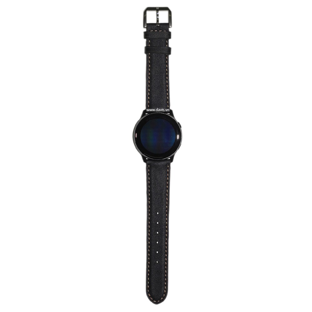 Dây da đồng hồ cho Galaxy Watch Active 1 & 2 làm hoàn toàn từ da bò thật, khâu thủ công tinh tế, thương hiệu Davis