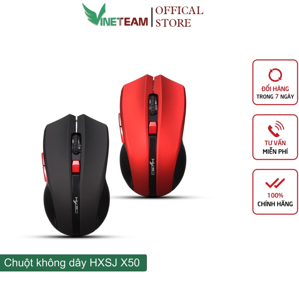 Chuột Gaming Vinetteam HXSJ X50 Không Dây 2.4Ghz 2400Dpi Chuyên Game Cho Máy Tính Laptop -4684