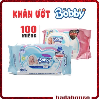 Khăn ướt bobby Giấy ướt bobby gói 100 tờ