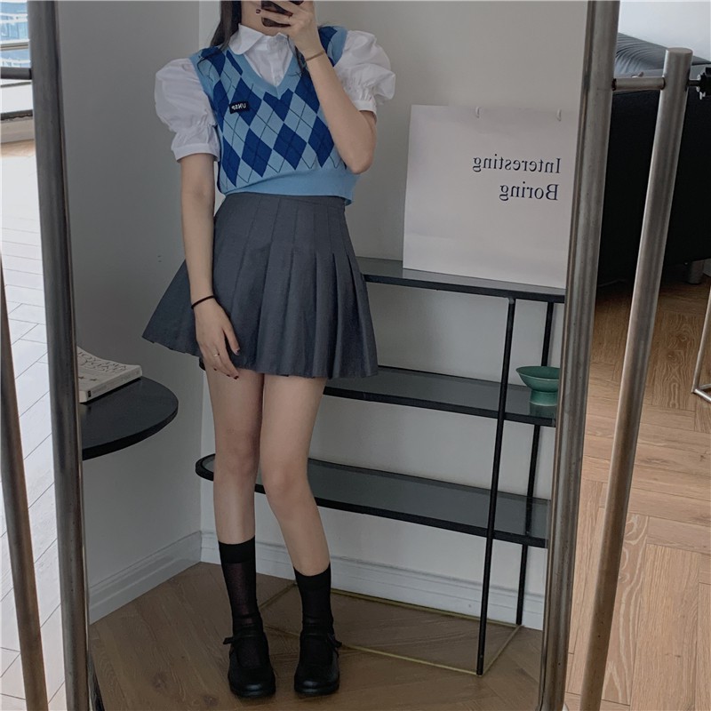 Áo Nữ Không Tay Họa Tiết Hình Thoi Thời Trang Cá Tính | BigBuy360 - bigbuy360.vn