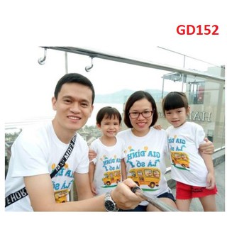 Áo Gia Đình, Đồng Phục Gia Đình in chữ GIA ĐÌNH LÀ SỐ 1 Co Giãn, Thấm Hút_GD152