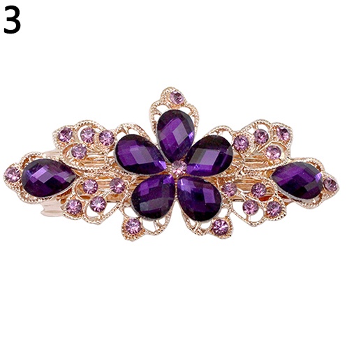 Kẹp tóc hình hoa đính đá giả lấp lánh thời trang cho nữ