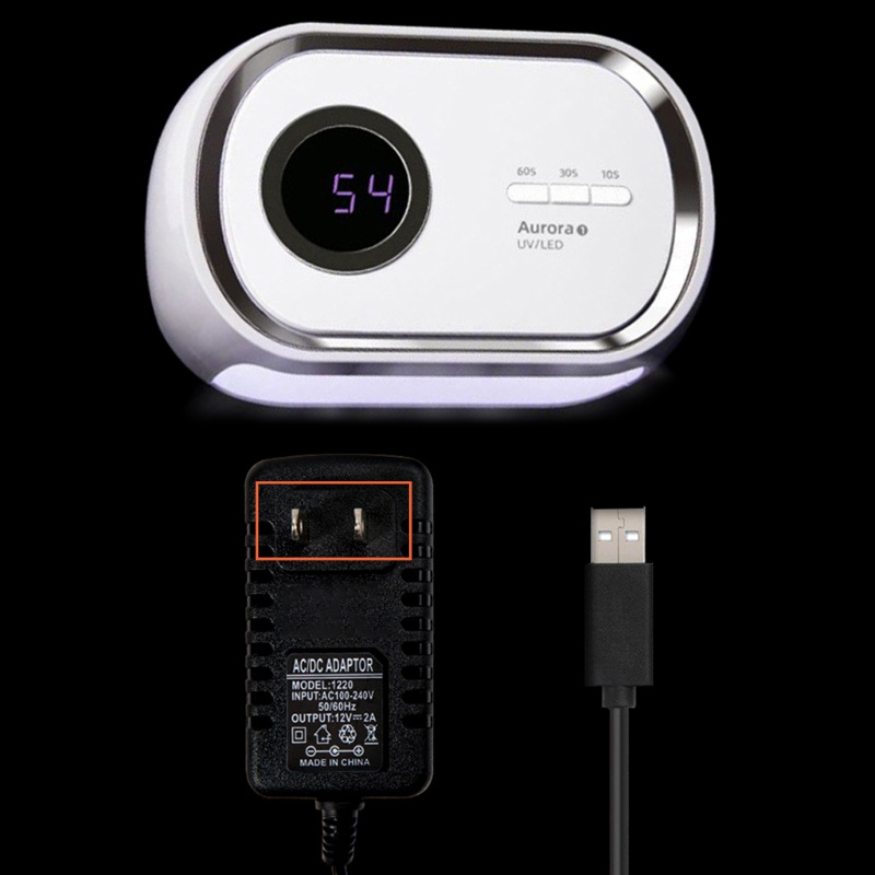 Đèn Hong Khô Móng Tay Bằng Tia UV 48W Hiển Thị Số Nhanh