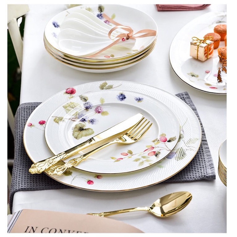 Bộ bát đĩa Lucy Garden cao cấp - Bắc Âu