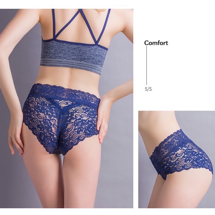 Quần lót ren nữ Quảng Châu cạp cao siêu nhẹ mềm mịn thoáng mát