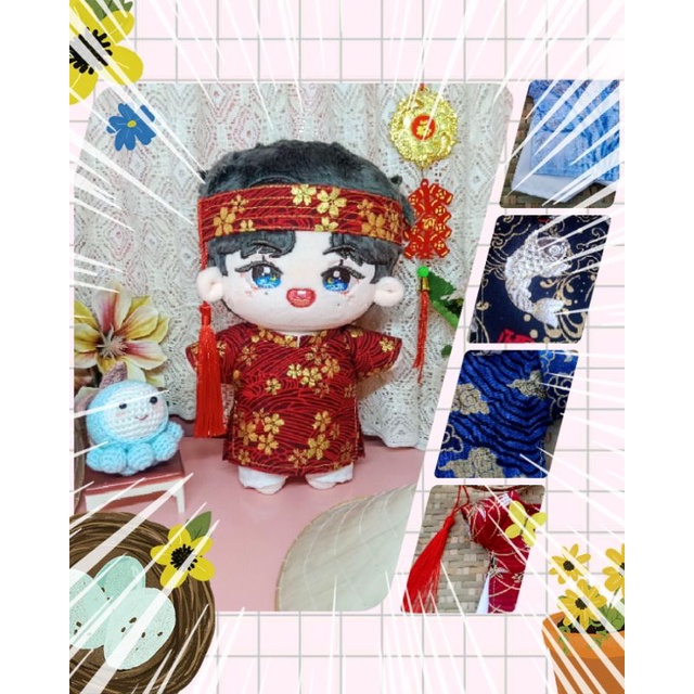 Outfit doll 20cm - Set áo dài cho doll