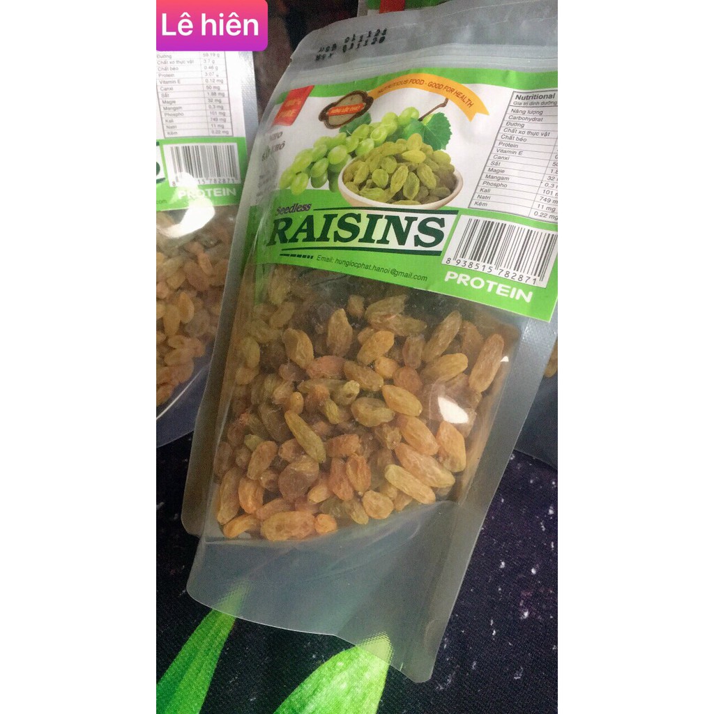 250Gr Nho Khô Xanh Bình Thuận loại 1