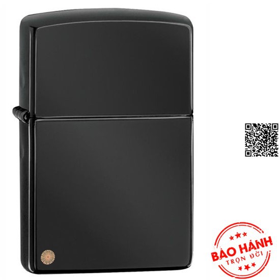 Mô hình Zippo Đen trơn TẶNG túi nhun 1474