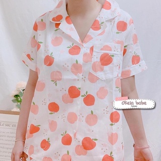 🍑🍑Bộ đồ ngủ chất đũi trái đào🍑🍑