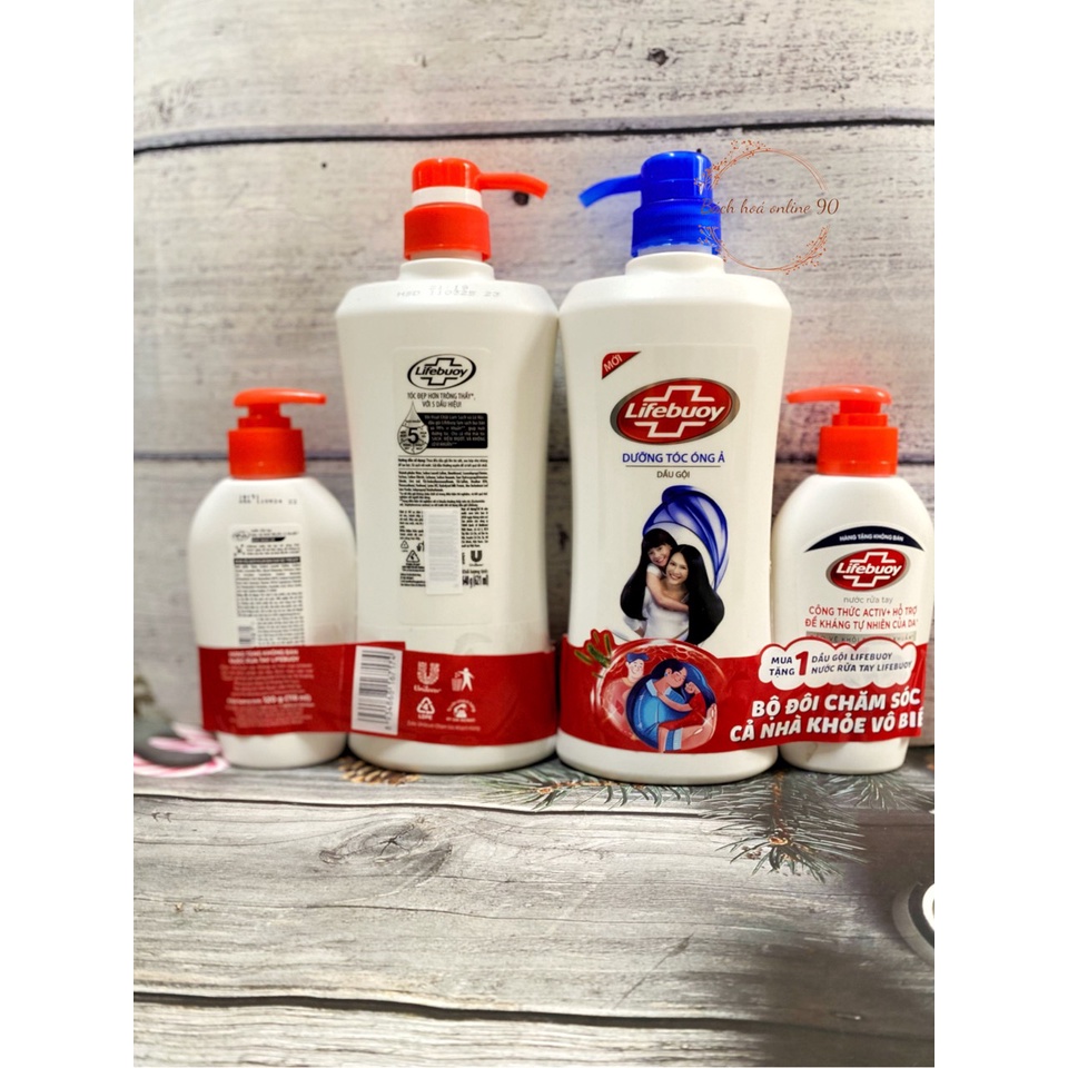⚡MUA 1 TẶNG 1⚡ Dầu gội Lifebuoy 640g tặng kèm chai nước rửa tay lifebuoy bảo vệ vượt trội 120g