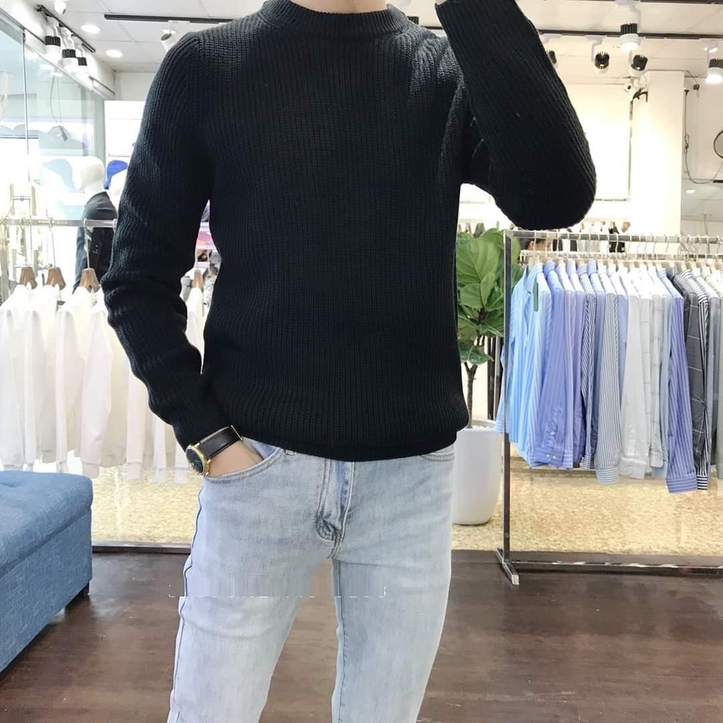 Áo Len Nam, ÁO LEN GẠO, Chất Len Đan, Vải Len mềm mịn dáng vừa phù hợp với mọi lứa tuổi