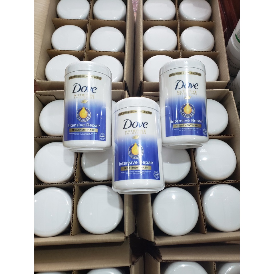 Kem Ủ Hấp Phục Hồi Tóc Hư Tổn Dove Hộp 900ml