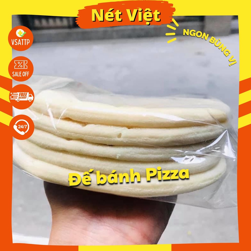 Đế bánh pizza, đế pizza làm sẵn thơm giòn chuẩn vị Ý, tặng kèm lá thơm Oregano và tương cà cholimex