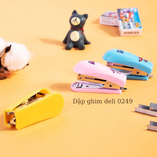 Kẹp ghim bấm giấy DELI mini hình động vật, siêu nhân dễ thương loại nhỏ (0452. 0249) tiện lợi; ghim bấm 0012
