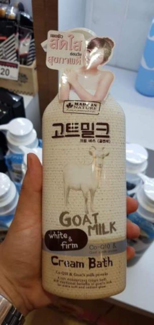 Sữa tắm sữa dê Made in nature Goat Milk Cream Bath 450ml