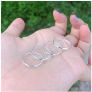 Nhẫn bạc ta trơn bản to