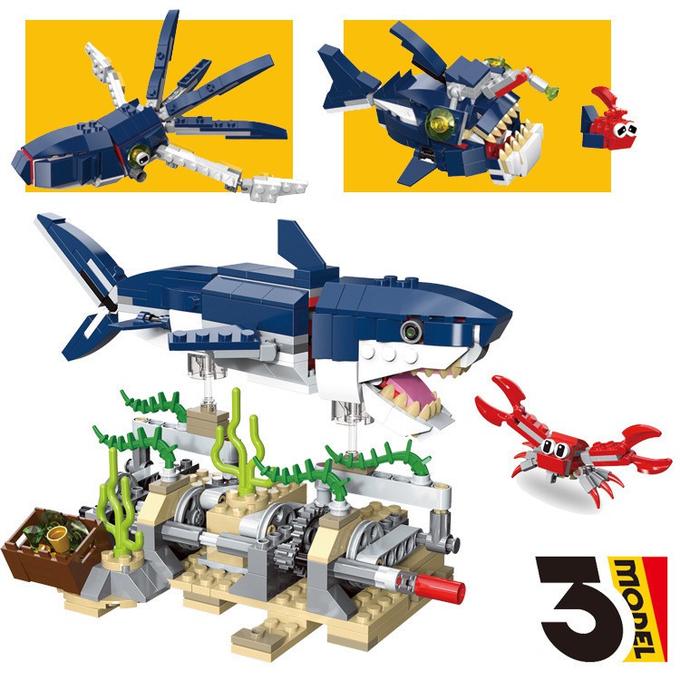 Bộ Đồ Chơi Lego Xếp Hình Cá Mập Sáng Tạo Dành Cho Bé