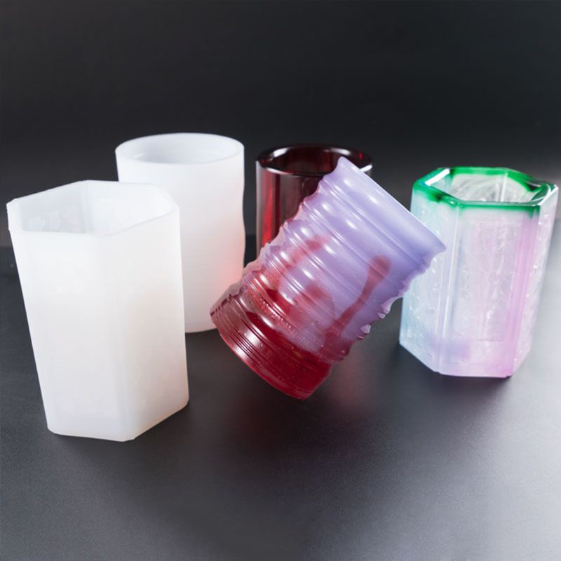 Khuôn Silicone Làm Giá Đỡ Cốc / Bút / Nến Hình Cốc Nước Độc Đáo Trang Trí Nhà Cửa DIY