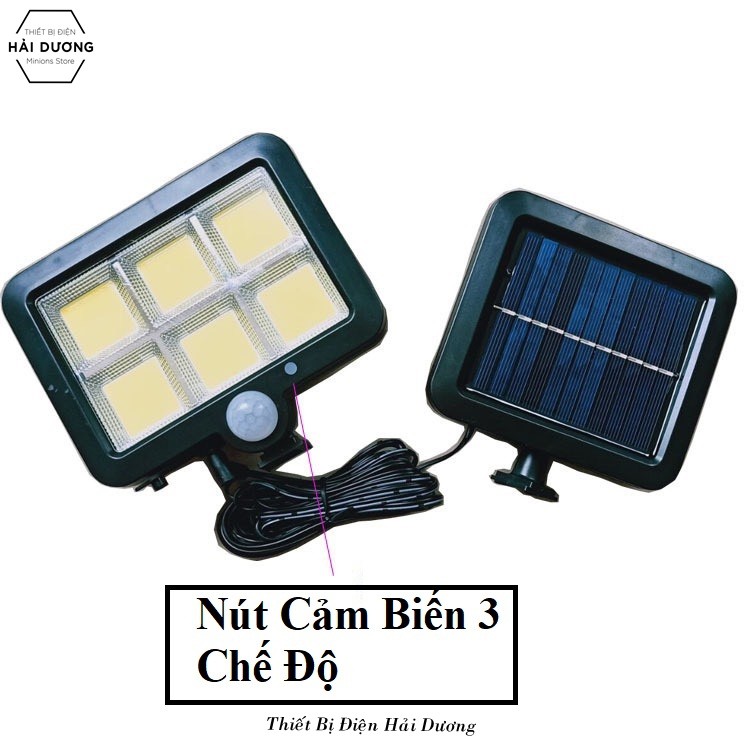 Đèn Led Năng Lượng Mặt Trời 56 Mắt Led  - ( 100-120 Mắt COB) Pin Tách Rời - Cảm Biến Chuyển Động - 3 CHẾ ĐỘ SÁNG