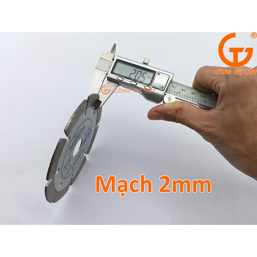 Đĩa cắt gạch phủ kim cương 114x12x20mm độ bền kép TOCDO trắng
