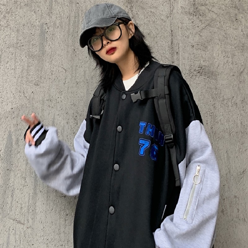 [Mã WASTMAY giảm 15% tối đa 30K đơn 150K] (A5002) áo khoác ulzzang bóng chày bomber 2 màu size M L(kèm video ảnh khách)