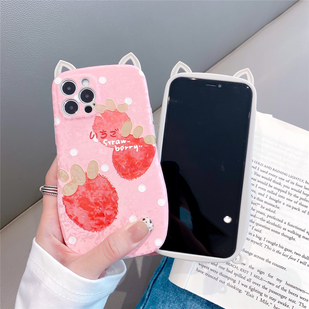 Ốp Điện Thoại TPU Mềm Hình Tai Mèo 3D Cho iPhone 11 12 13 14 Pro Max 12Pro 13Pro 14Pro 14Plus X XS Max XR 7 8 Plus