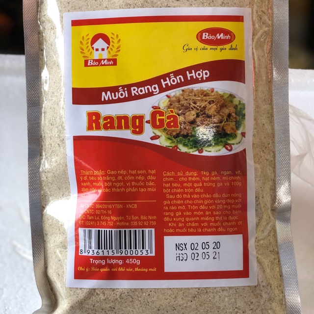 GÀ RANG MUỐI-MUỐI RANG HỖN HỢP RANG GÀ - 450G