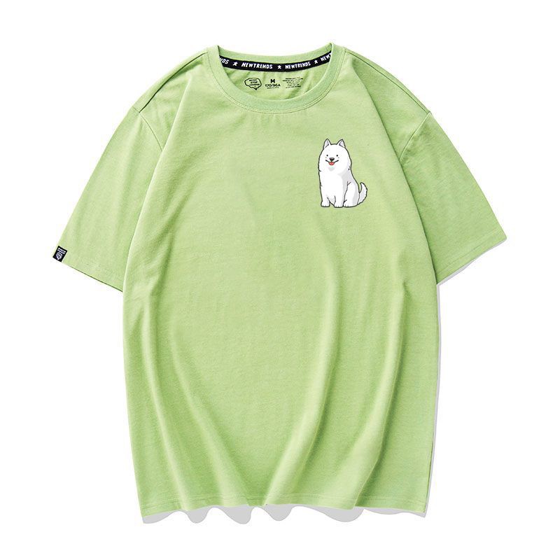 [Hàng Xịn, Gía Tốt] Áo Phông Thun Chó Mập Trắng Mini Nam Nữ - Unisex - Cotton - Mã AT028