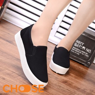 Giày nữ vải slip on độn đế bánh mì 3.5cm g1701