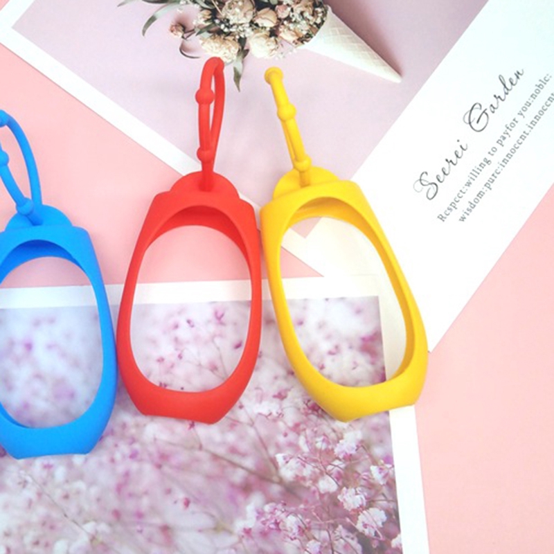 [Hàng mới về] Vỏ đựng bình nước rửa tay bằng silicon 50ml tiện dụng