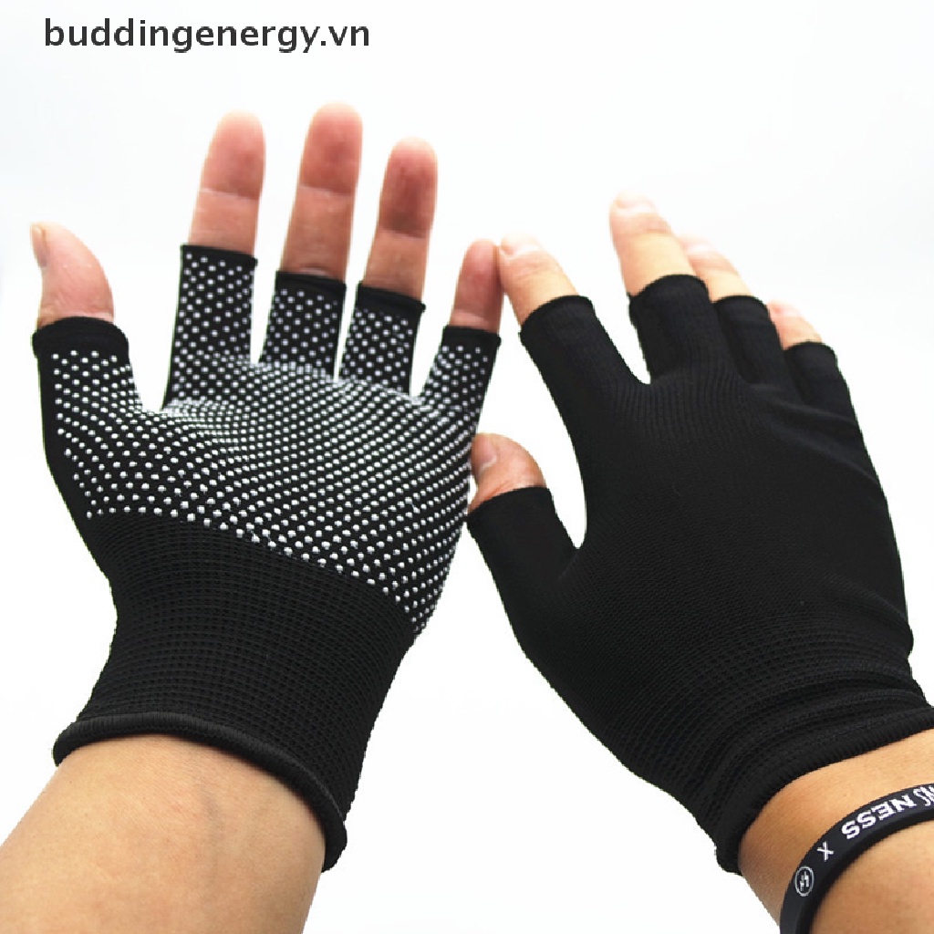 Găng tay nửa ngón thoáng khí chống trượt tiện dụng khi đi xe đạp/ leo núi