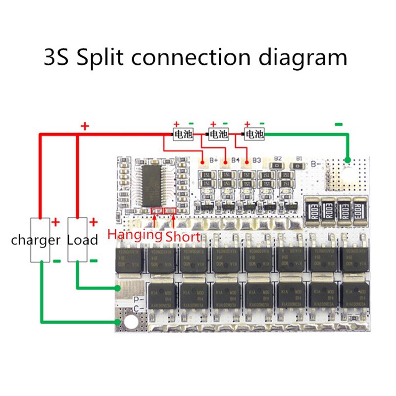 Bảng Mạch Bảo Vệ Pin Lithium 3s / 4s / 5s Bms 12v 16.8v 21v 100a