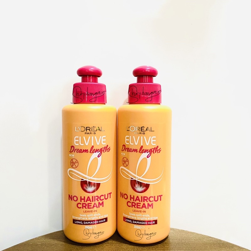 Kem Dưỡng tóc Loreal Elvive NO HAIRCUT CREAM dưỡng ẩm, giảm gãy rụng, giúp tóc mềm mại, bóng mượt 200ml