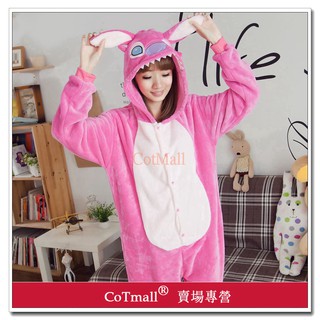 Bộ đồ liền vải dạ siêu mềm mại hình stitch ngộ nghĩnh cho người lớn
