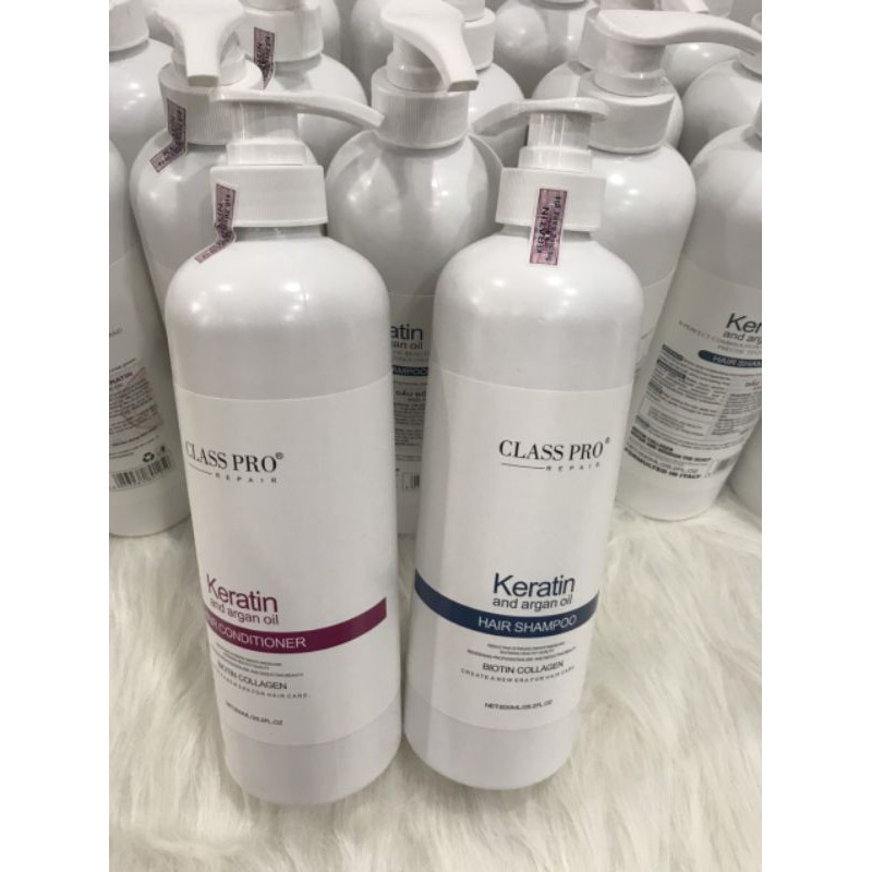 Cặp Dầu Gội Xả Class Pro Keratin Chuyên Phục Hồi Mềm Mượt 800ml x 2 | BigBuy360 - bigbuy360.vn