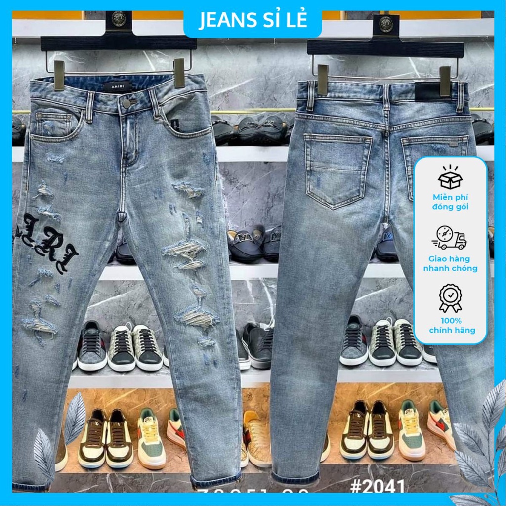 Quần jean nam mẫu thêu lạ mắt K2041