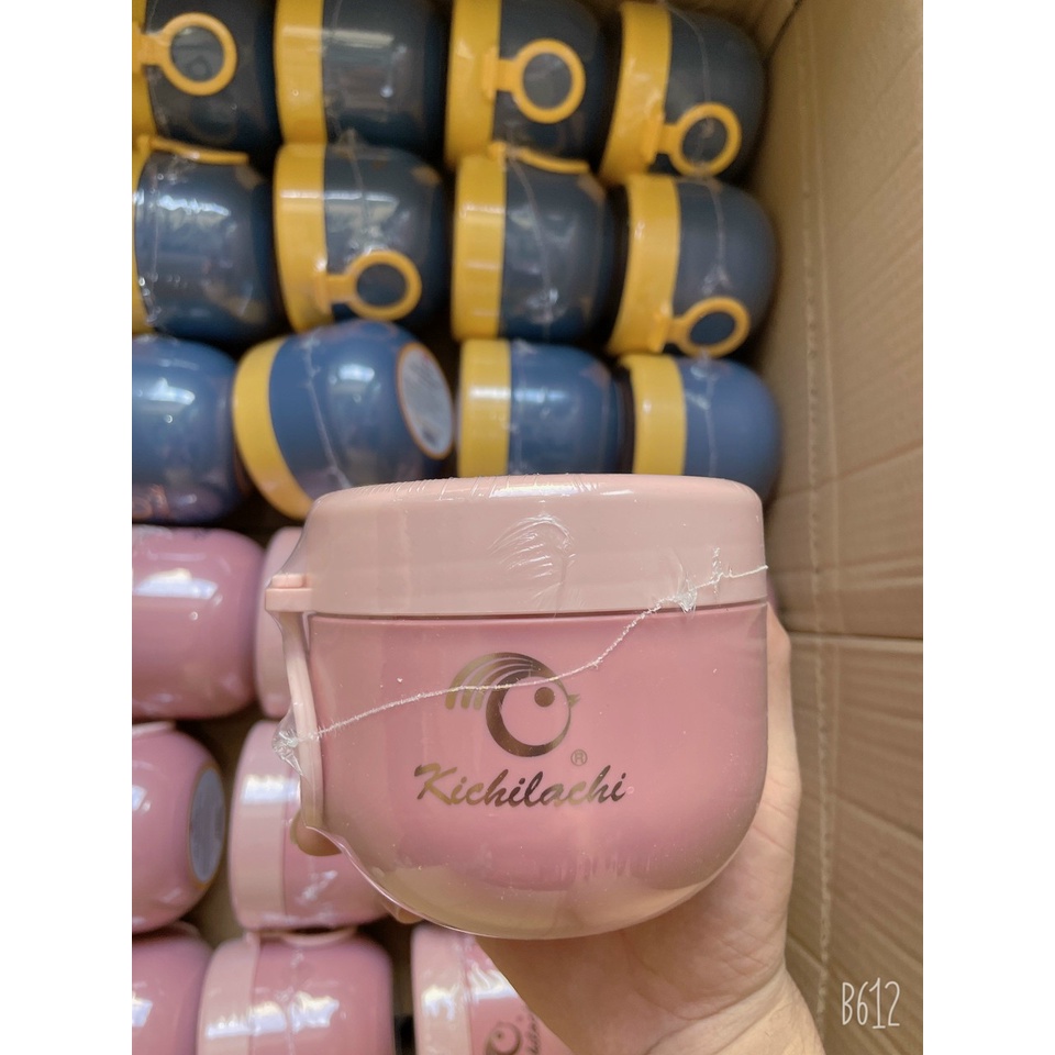 [CHÍNH HÃNG]Cạp lồng giữ nhiệt, ủ cháo cho bé kichilachi, dung tích 600ml, tặng kèm muỗng, chất liệu an toàn, tiện lợi