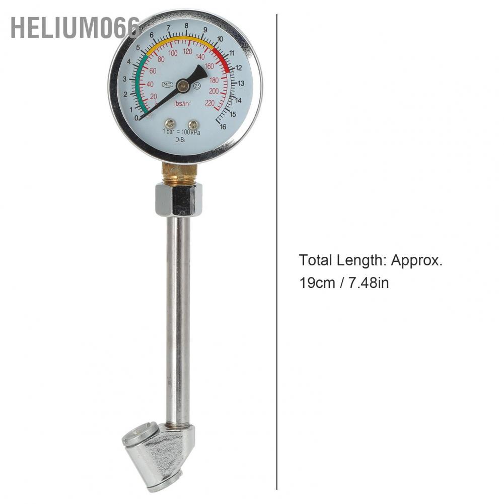 Đồng hồ đo áp suất lốp Độ chính xác cao Công cụ đọc dễ dàng cho xe máy ô tô Helium066