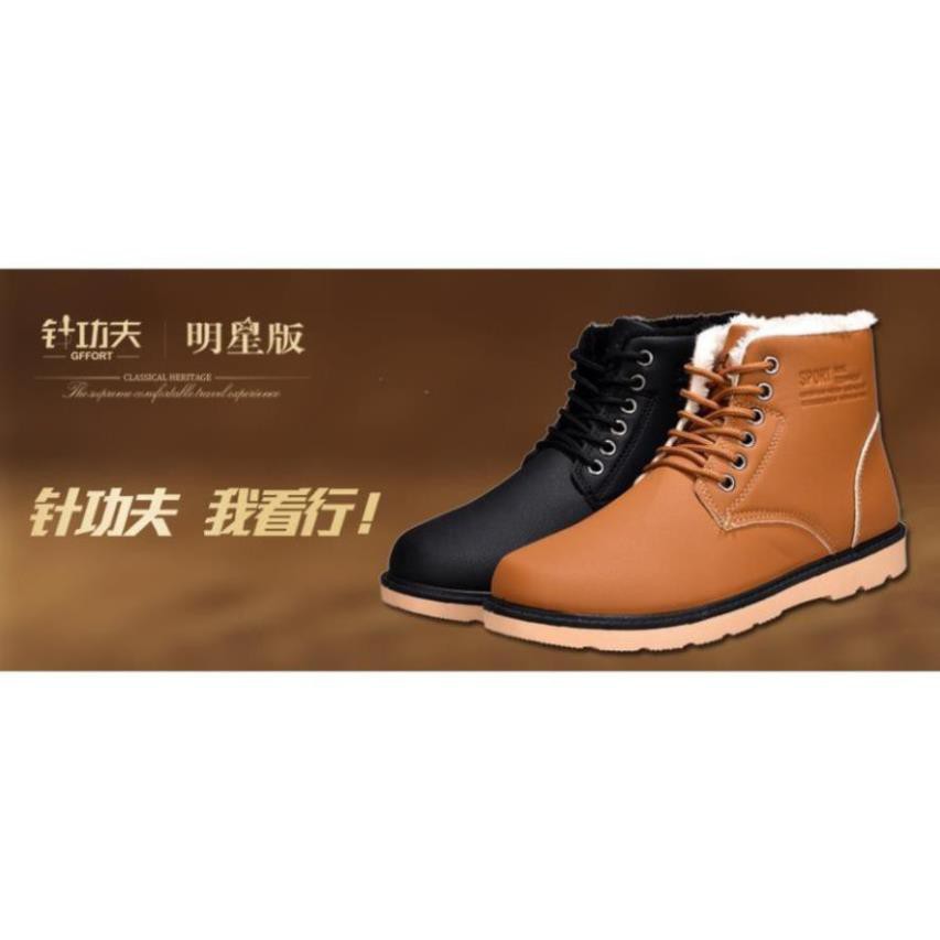 Giày Bốt Martin Đi Tuyết Kiểu Hàn Quốc Thời Trang Mùa Đông Cho Nam 2021 [Sale]