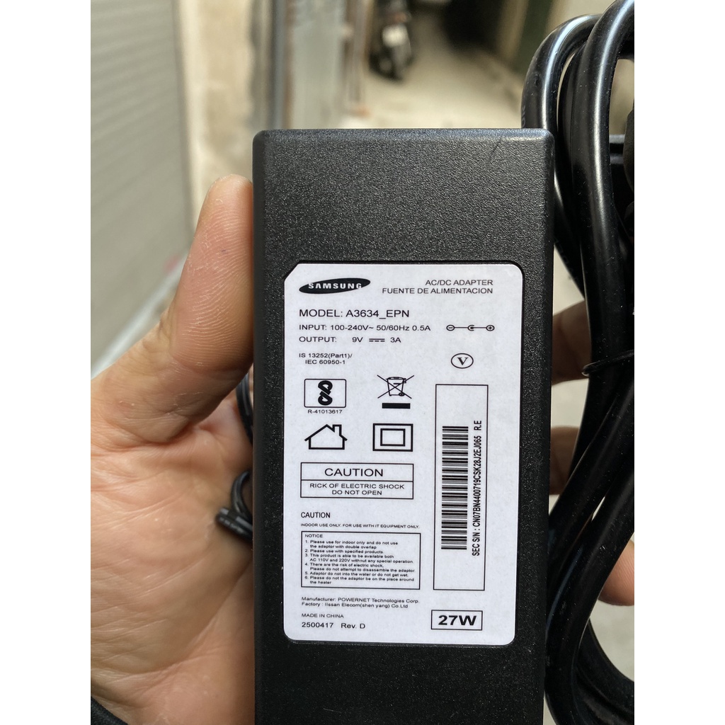 Cục nguồn Samsung 9V-3A chính hãng