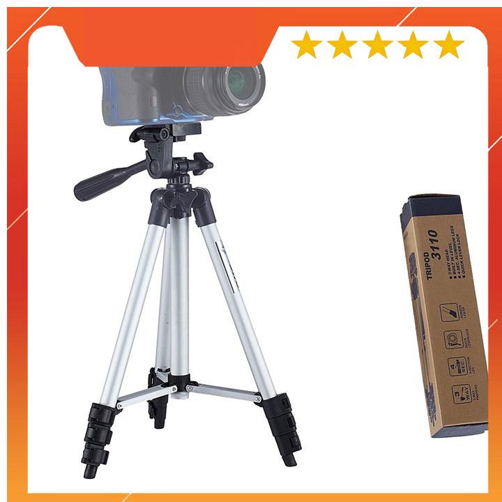 Gậy 3 chân chụp hình máy ảnh, điện thoại Tripod TF - 3110, Tripod chụp ảnh livetream, Chân đế điện thoại quay tiktok