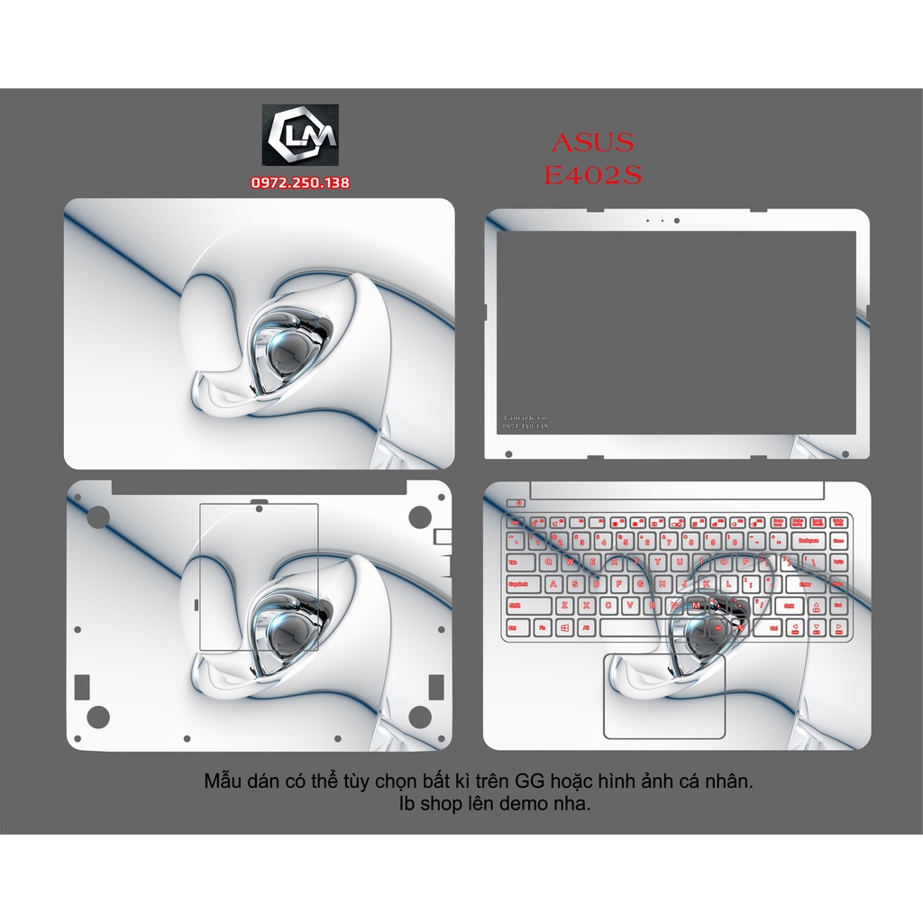 CỨC SỐC Skin DÁN CHO CÁC DÒNG  Asus ExpertBook  , TUF Gaming , Vivobook ,ZENBOOK , ROG theo yêu cầu
