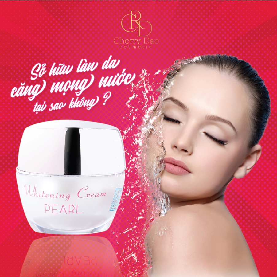 Kem Face Dưỡng Trắng Da Ngọc Trai CRD Cherry Đào Mẫu Tester, kem dưỡng da mặt chính hãng SAVASA KNT02