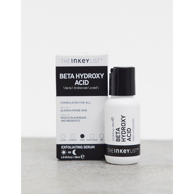 Tinh chất tẩy da chết 2% BHA The INKEY List Beta Hydroxy Acid Exfoliant 30ml (Bill Anh)