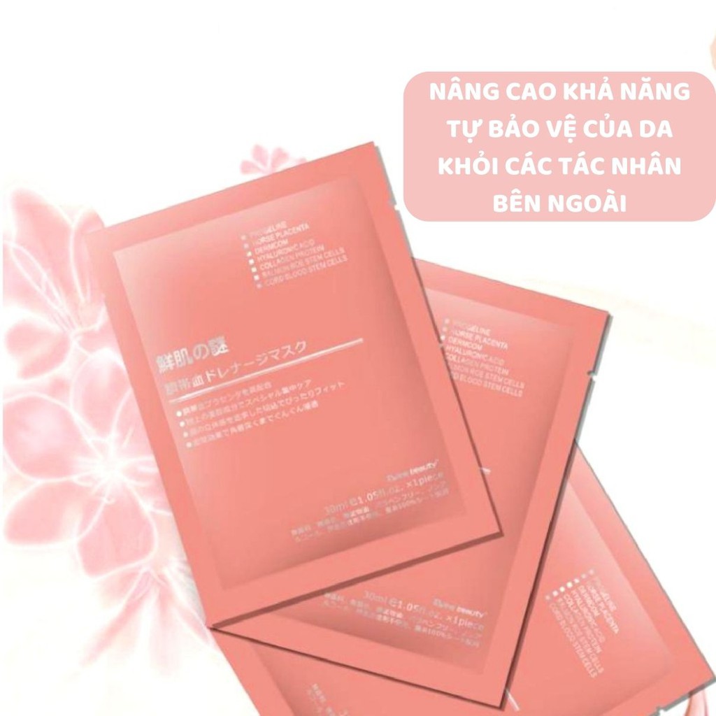 𝗦𝗔𝗟𝗘𝗦𝗛𝗢𝗖𝗞 / Mặt nạ nhau thai cừu cuống rốn tế bào gốc Nhật Bản Rwine Beauty  dưỡng da, cung cấp độ ẩm