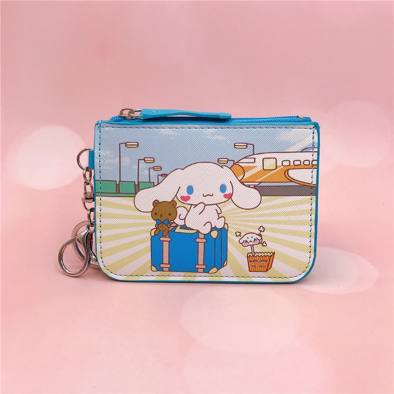Túi đựng tiền Zipper Cute Cinnamoroll Coin Purse Cartoon Baby Cinnamoroll Giữ thẻ ID Hộp tiền nhỏ Sanrio Ví học sinh Quà tặng Văn phòng phẩm