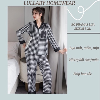 Pijama cao cấp tơ lụa mềm mịn - có size M L XL hàng cao cấp - Lullaby Homewear