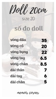 Outfit cho Doll 15cm & 20cm - Black & White ❤️