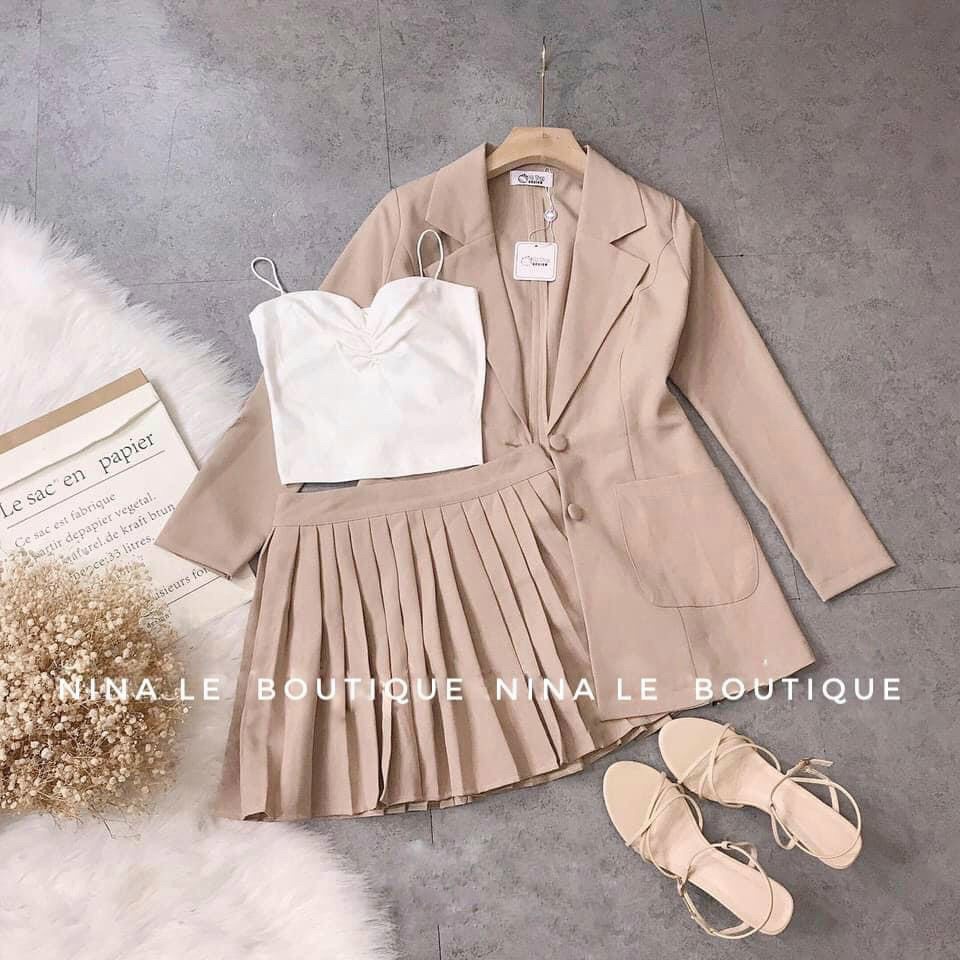 SET BỘ VEST NỮ KÈM CHÂN VÁY CỰC XINH SANG TRỌNG CHO CÁC NÀNG TT