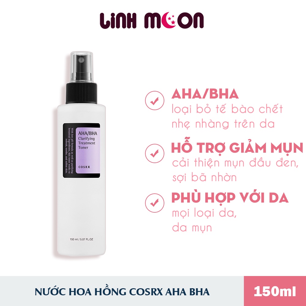 Nước Hoa Hồng Cosrx AHA BHA Clarifying Treatment Toner